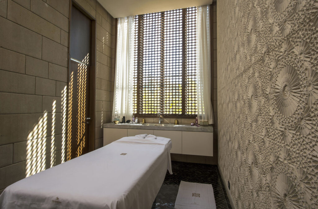 Cabina del Spa Givenchy en el Hotel Sahrai (Fez, Marruecos).