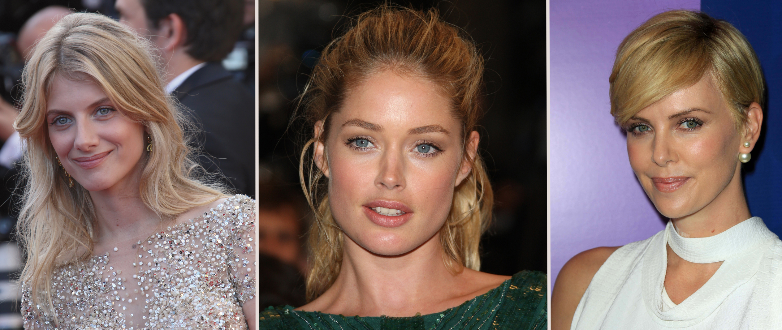 Looks naturales: Mélanie Laurent, Doutzen KroesMélanie Laurent y Charlize Theron