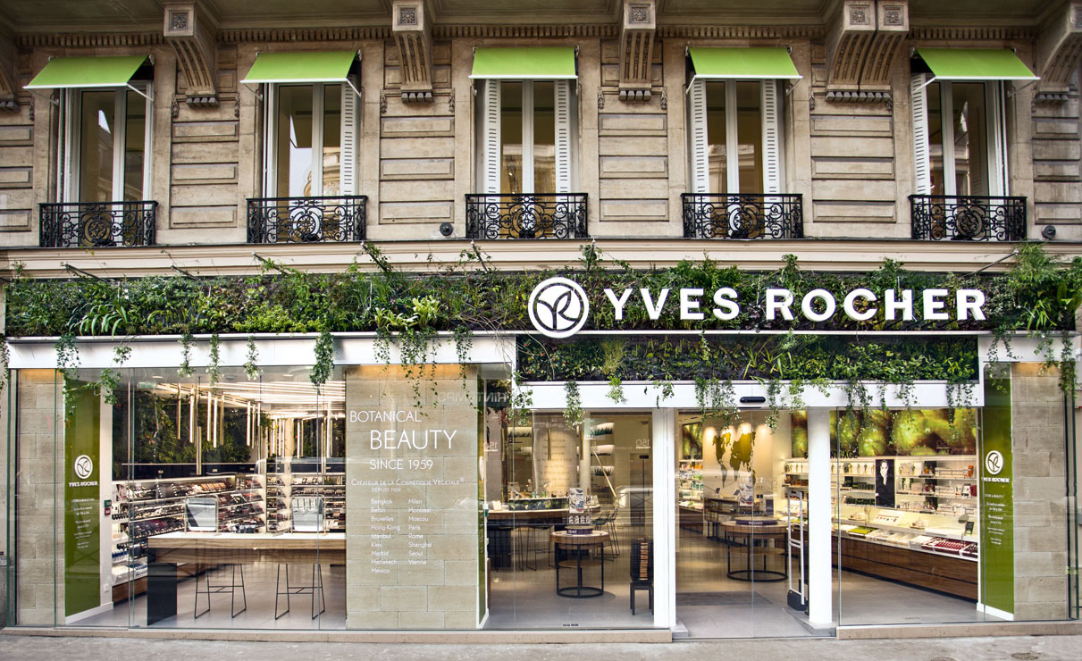 Nueva concept-store de Yves Rocher en Boulevard Haussmann.