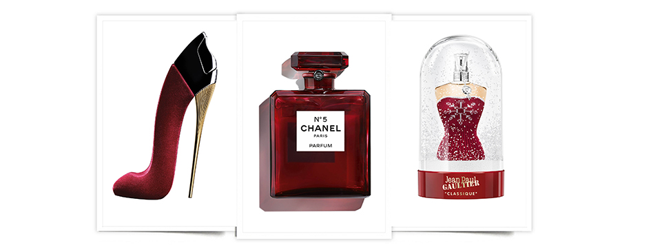 Perfumes de Navidad rojos 2018: Good Girl Carolina Herrera, Chanel Nº5, Classique Jean Paul Gaultier