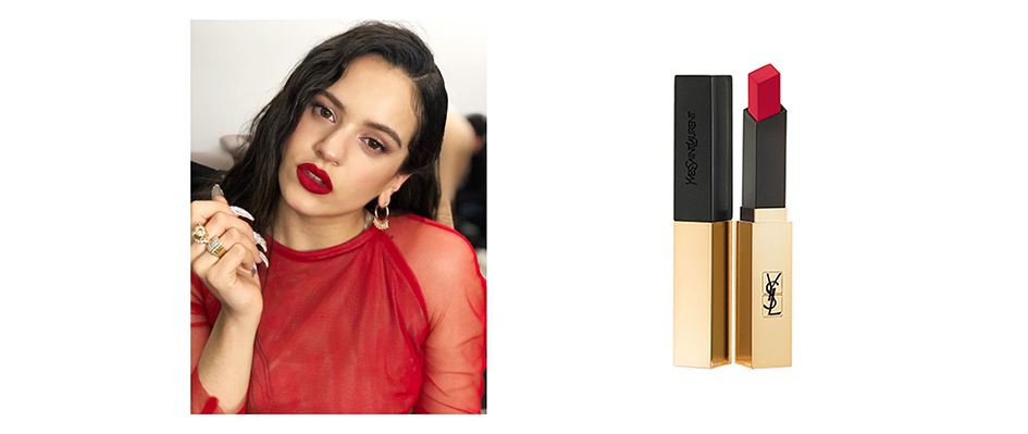 Maquillaje de Rosalía en la gala de los premios Goya 2019, labial rojo de YSL, The Slim.